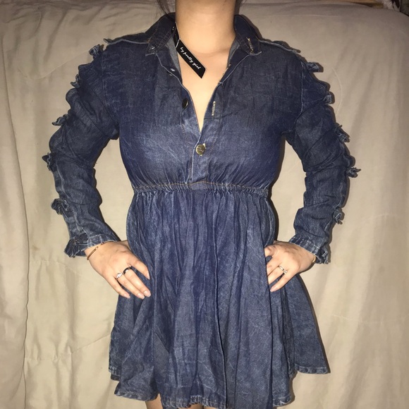 Denim mini dress - Picture 1 of 4